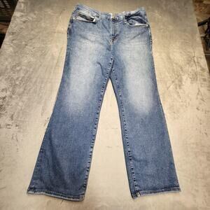 Good American Jeans Womens 16? Always Fits Straight Leg Stretch Denim
